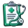 Illustrated emerald medical clipboard with a stethoscope