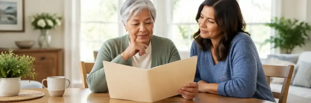 Older adult reviewing Medicare choices at home